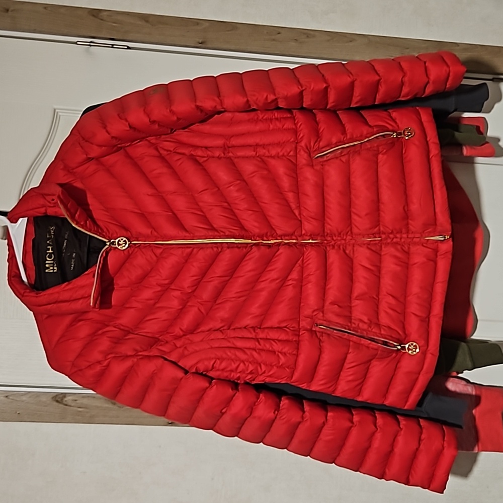 Michael Kors Red Quilted Jacket